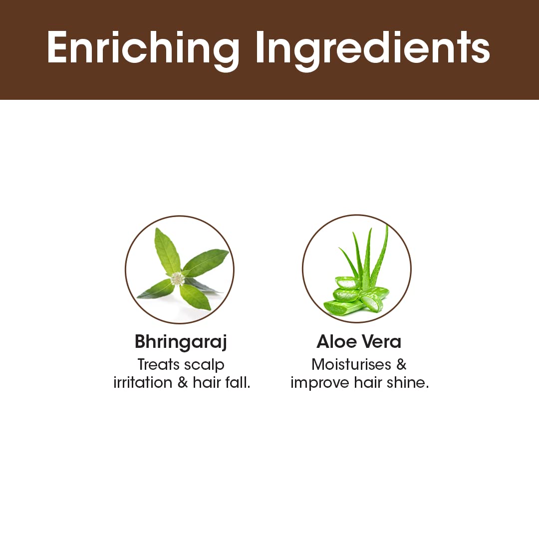 TAC Combo Of Bhringabali Hair Shampoo (250ml) & Bhringabali Conditioner (250ml), Sulphate & Paraben Free, for Women & Men, All Hair Types
