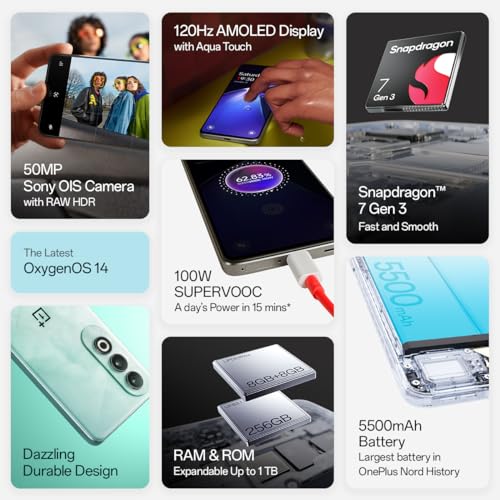 OnePlus Nord CE4 (Dark Chrome, 8GB RAM, 128GB Storage)