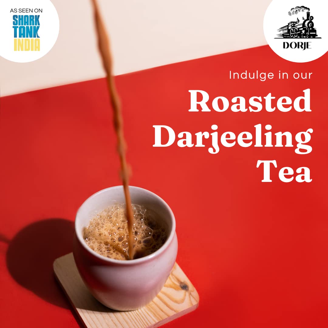 DORJE TEAS Roasted Darjeeling Tea | Loose Whole Leaf Tea | 250gm (Pack Of 1) | 100% Pure Darjeeling Long Leaf | Orignial Darjeeling Black Tea | 100 Cups