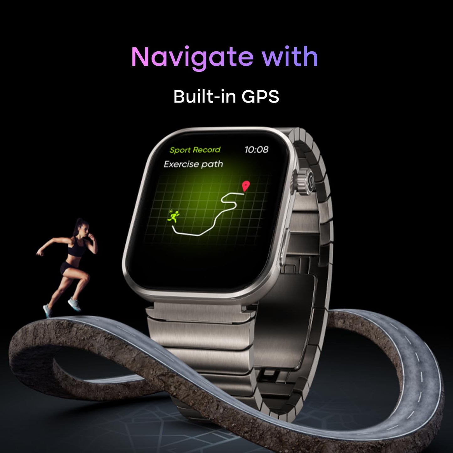 Noise Pro 6 Max Smart Watch:Intelligent AI, Endless AI Watch Faces, AI Companion, 1.96” AMOLED, Stainless Steel Build, Built-in GPS, 5 ATM, EN2 Processor,for iOS & Android(Signature Brown)