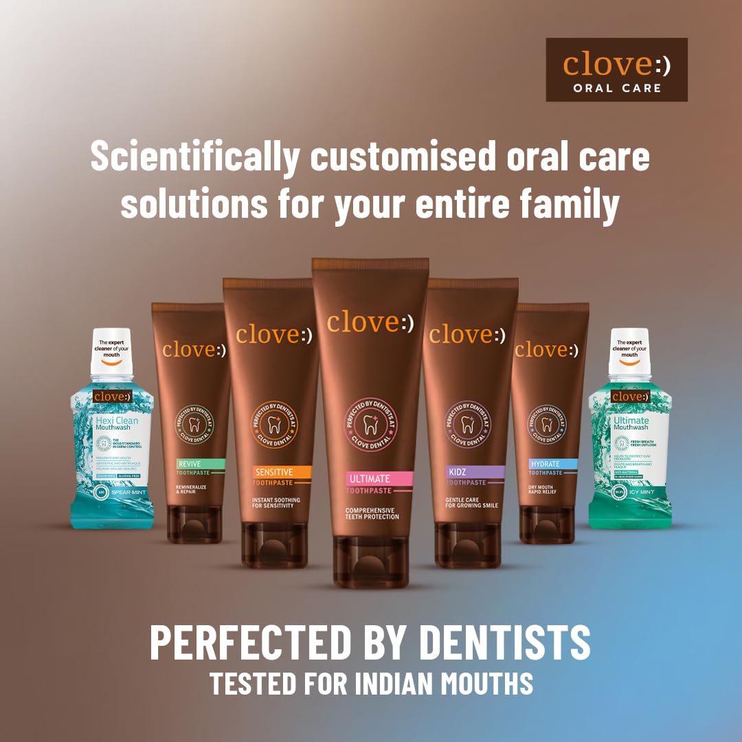 Clove Hydrate Toothpaste | Dry Mouth Solution | Strengthens Mouth's Natural Defense Systems | Boosts Saliva Production | Fights Bad Breath | Sugar Free | Triclosan Free | Paraben Free | Peroxide free| Pack of 1 (100g)