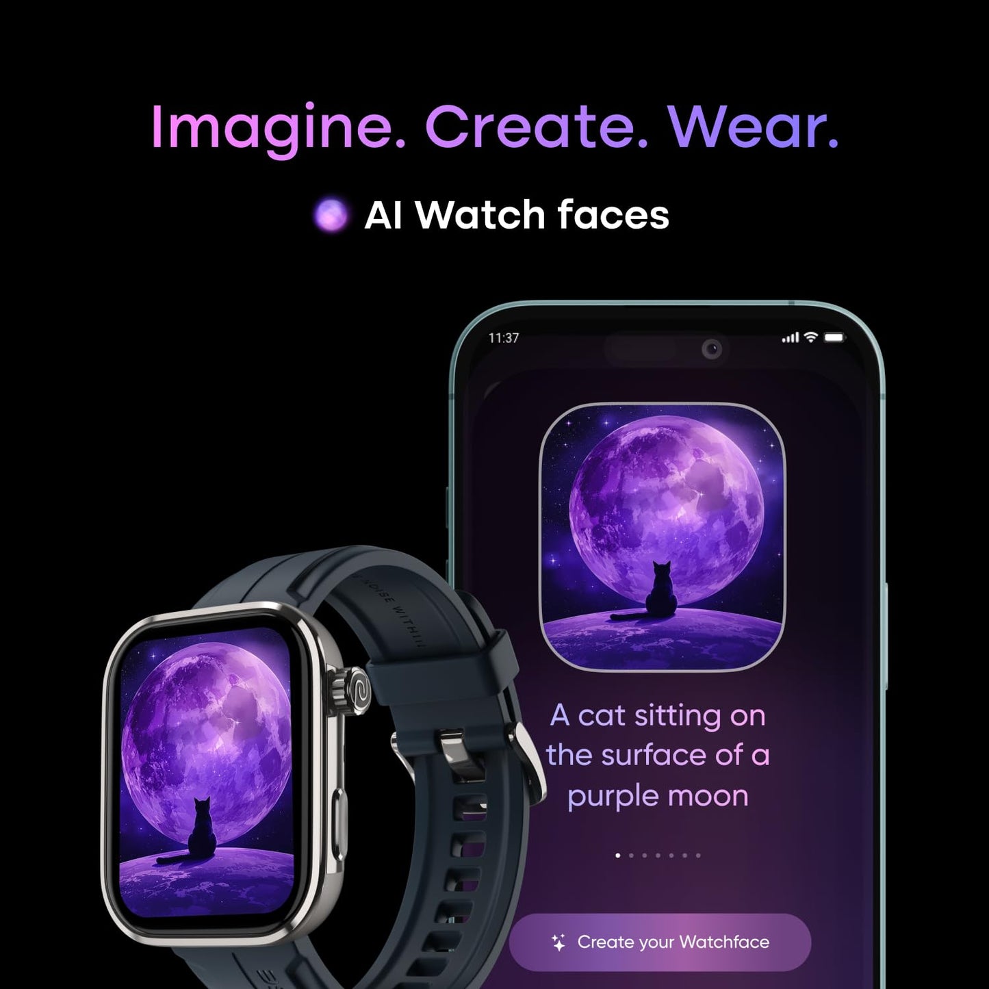 Noise Pro 6 Max Smart Watch:Intelligent AI, Endless AI Watch Faces, AI Companion, 1.96” AMOLED, Stainless Steel Build, Built-in GPS, 5 ATM, EN2 Processor,for iOS & Android(Signature Brown)