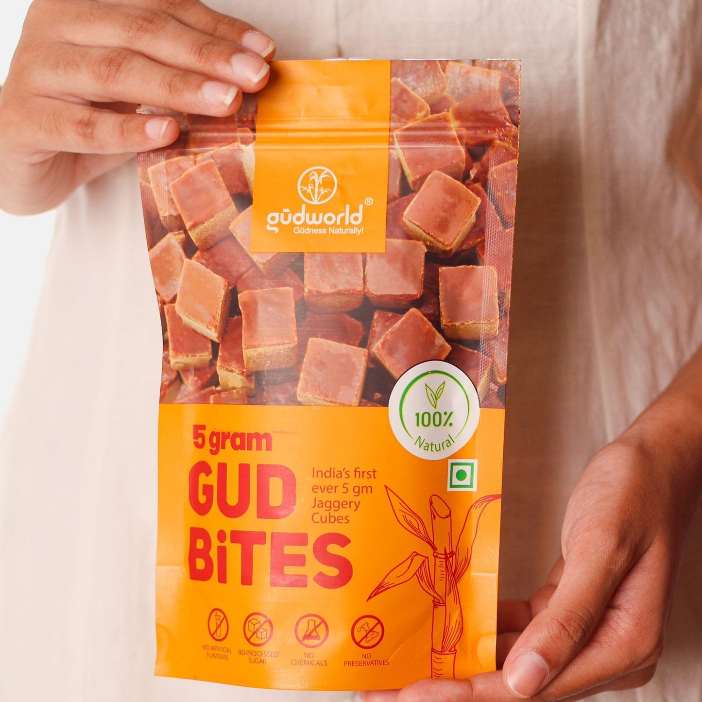 Gudworld Jaggery Cubes I 5 Gram Gud Bites I 750 gm (Pack of 3 x 250 gm) I Sugarcane Jaggery I Bite Size Small Jaggery Cubes I Gud I Healthy Sugar Alternative I Natural Jaggery I Chemical Free Jaggery