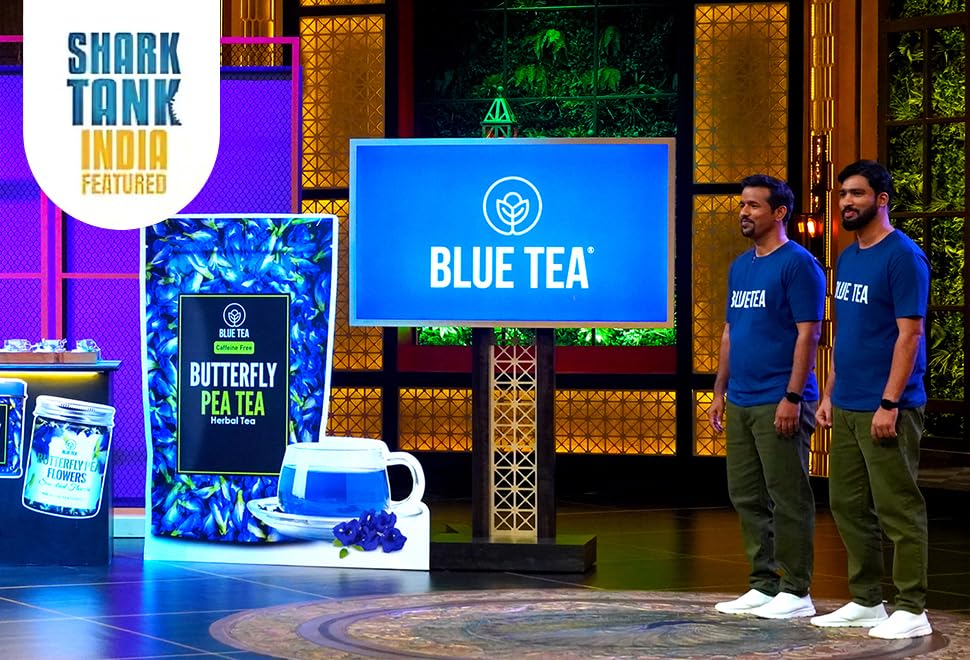 BLUE TEA - 3 in 1 Combo | Butterfly Pea Flower Tea - 25g, Hibiscus Tea - 50g, Chamomile Tea - 30g | For Weight Loss, Skin Glow, Sleep | Caffeine Free - Herbal Tea - Flower Based - Non Bitter | Featured In Shark Tank | Reusable Pet | Gift Pack