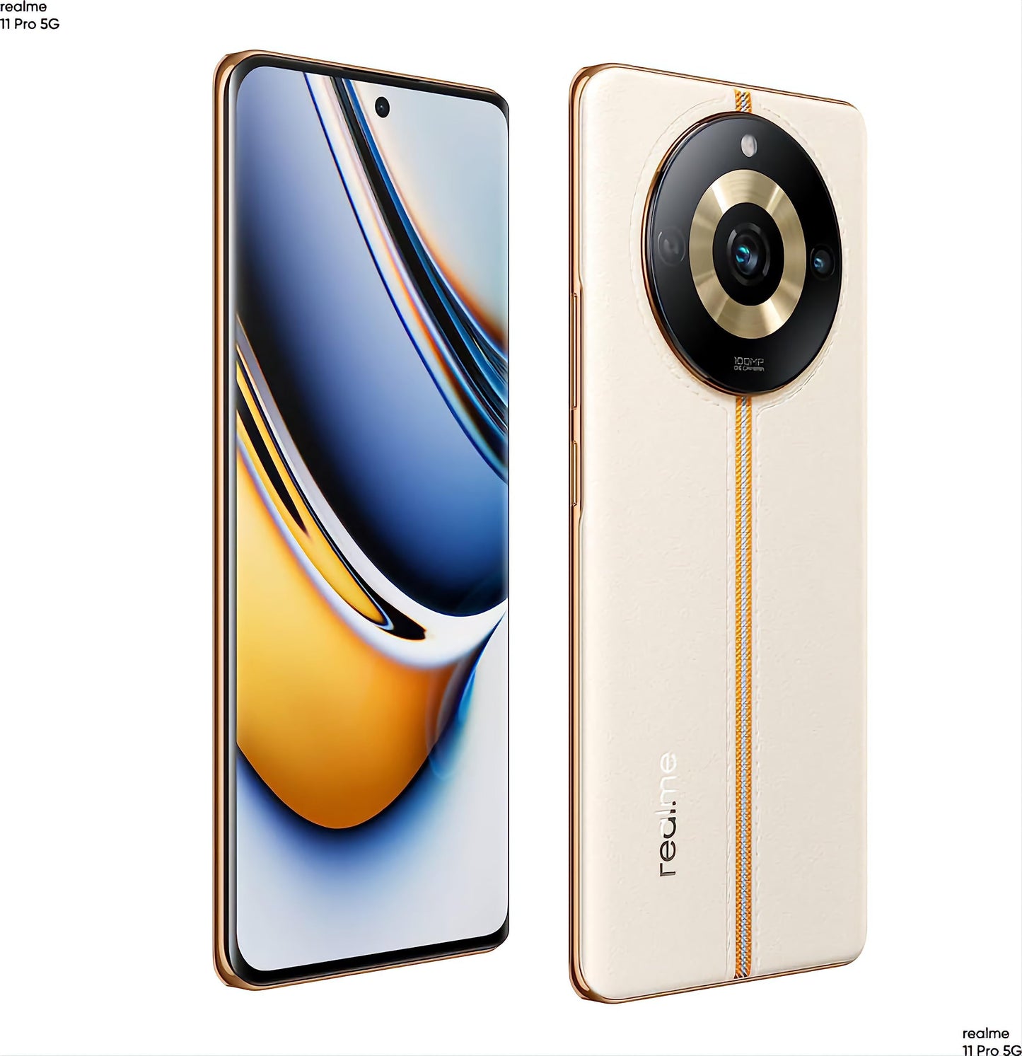 realme 11 Pro 5G (Sunrise Beige, 8GB RAM, 256GB Storage) | 120 Hz Curved Display | 100MP Prolight Camera | 7050 5G Dimensity | 67W SUPERVOOC | 12GB Dynamic RAM | Premier Vegan Leather Finish Design