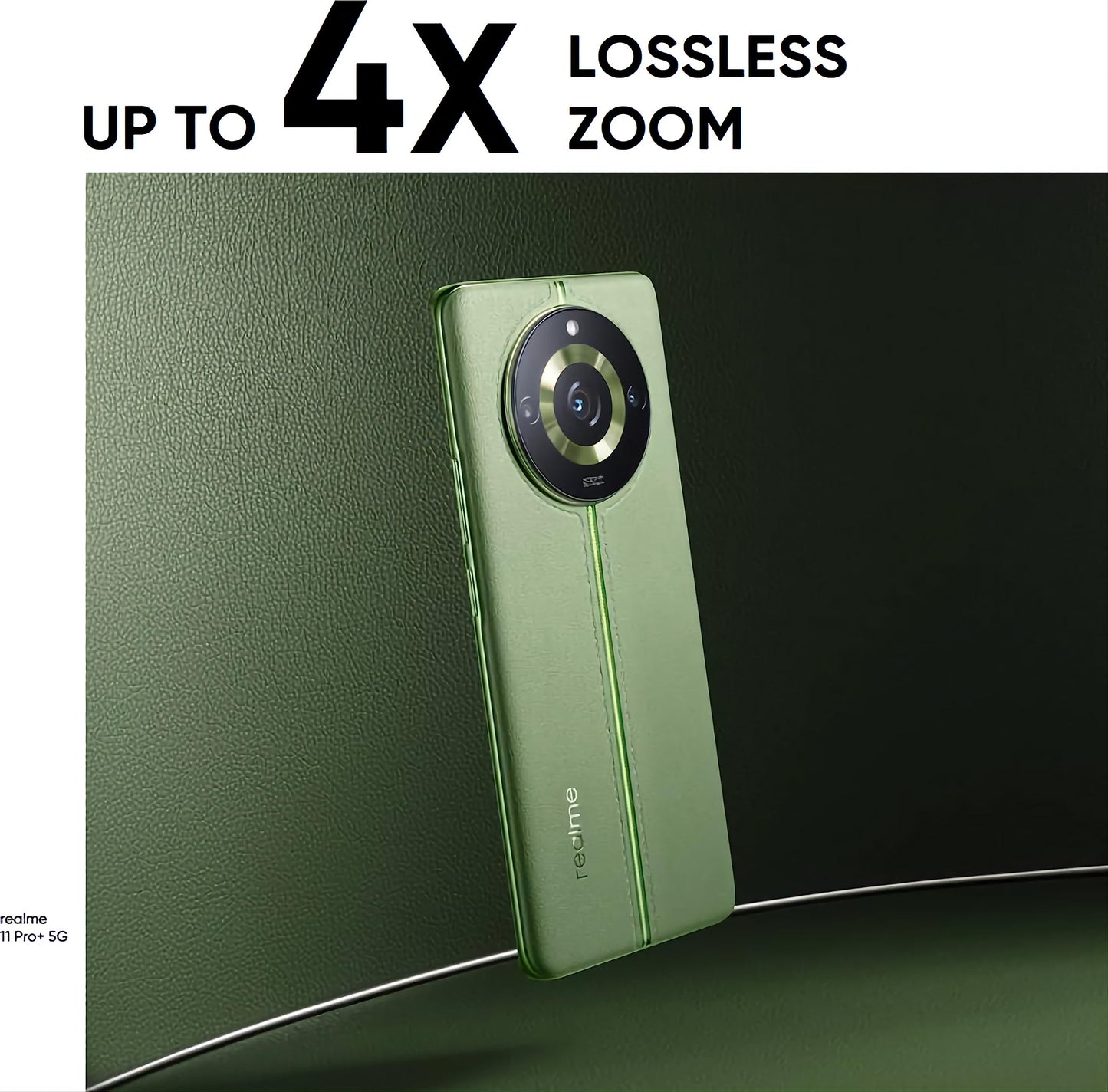 realme 11 Pro+ 5G (Oasis Green, 8GB RAM, 256GB Storage) | 120 Hz Curved Display | 200MP Prolight Camera | 7050 5G Dimensity | 100W SUPERVOOC | 12GB Dynamic RAM | Premier Vegan Leather Finish Design